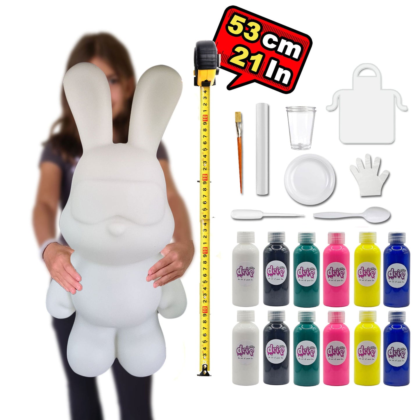 Complete Acrylic Paint DIY Set XXL (53 cm) Bunny - Twinkle Tim