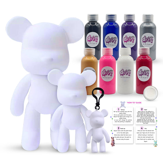 Complete Acrylic Bear Family Set (33 cm) β Galaxy Luxe