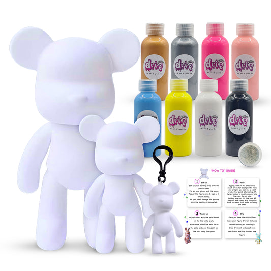 Complete Acrylic Bear Family Set (33 cm) β Glow Vibes