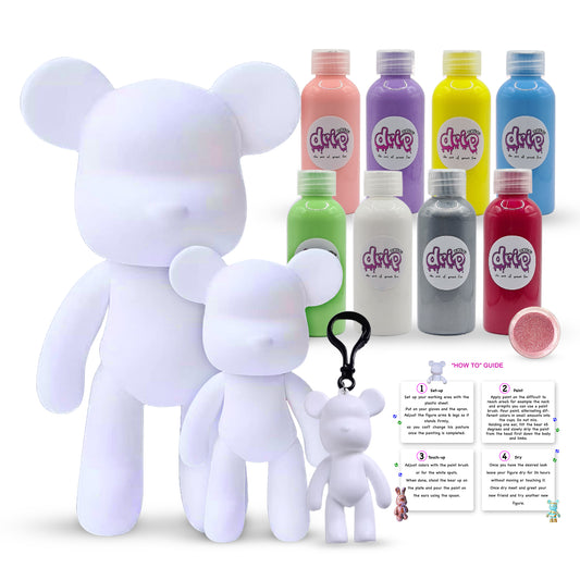 Complete Acrylic Bear Family Set (33 cm) β Pastel Paradise