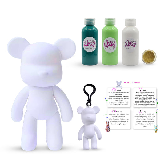 Complete Acrylic Paint DIY Set (23 cm) Bear β Seafoam Dream