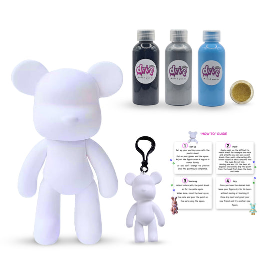 Complete Acrylic Paint DIY Set (23 cm) Bear β Starlight Sky