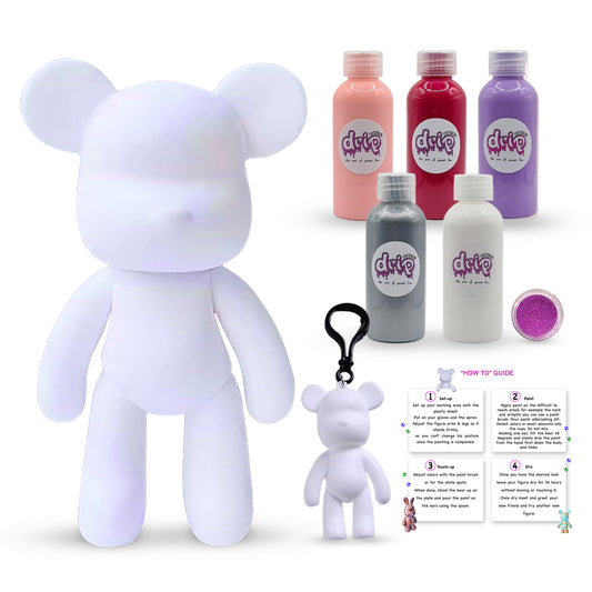 Complete Acrylic Paint DIY Set (33 cm) Bear β Berry Sorbet