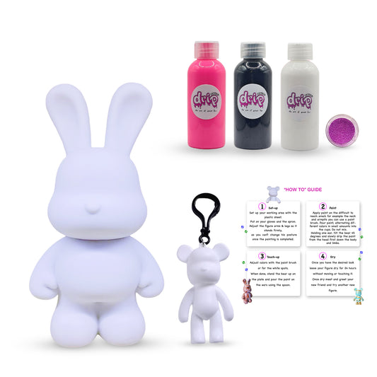 Complete Acrylic Paint DIY Set (23 cm) Bunny β Neon Noir