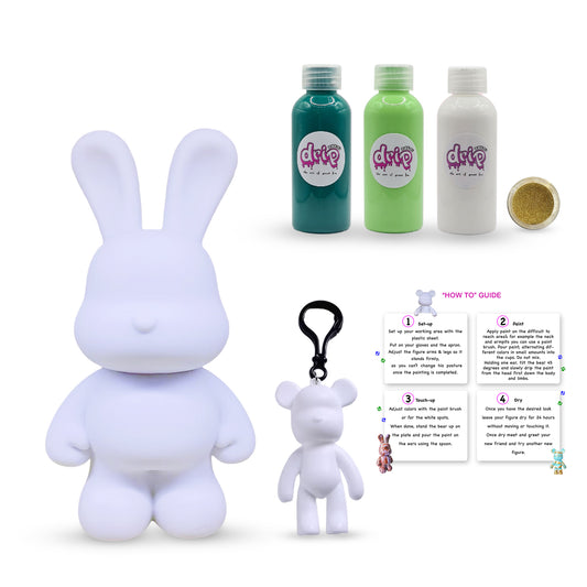 Complete Acrylic Paint DIY Set (23 cm) Bunny β Seafoam Dream