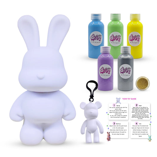 Complete Acrylic Paint DIY Set (33 cm) Bunny β Aurora Glow