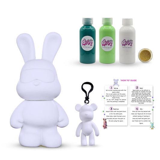 Complete Acrylic Paint DIY Set (23 cm) Cool Bunny β Seafoam Dream