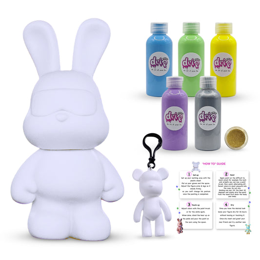 Complete Acrylic Paint DIY Set (33 cm) Cool Bunny β Aurora Glow
