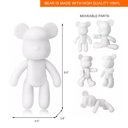 DIY Diamond Bear 23 cm Set, Sparkly 5D Glitter Chrystal AQUA color Rhinestone Art, Bear Brick, Toy, Gift Arts and Craft