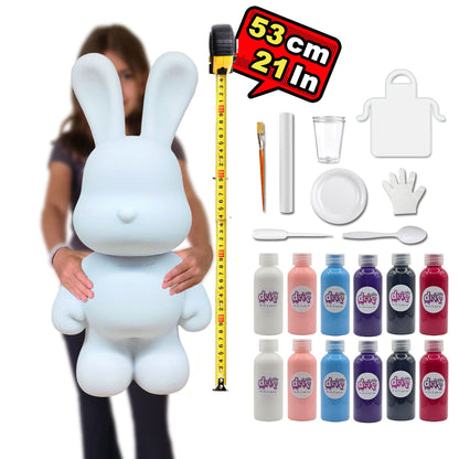 Complete Acrylic Paint DIY Set  XXL (53 cm) Cool Bunny - Whirl and Swirl