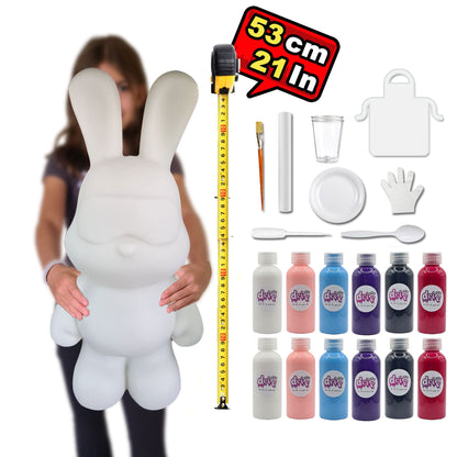 Complete Acrylic Paint DIY Set  XXL (53 cm) Cool Bunny - Whirl and Swirl