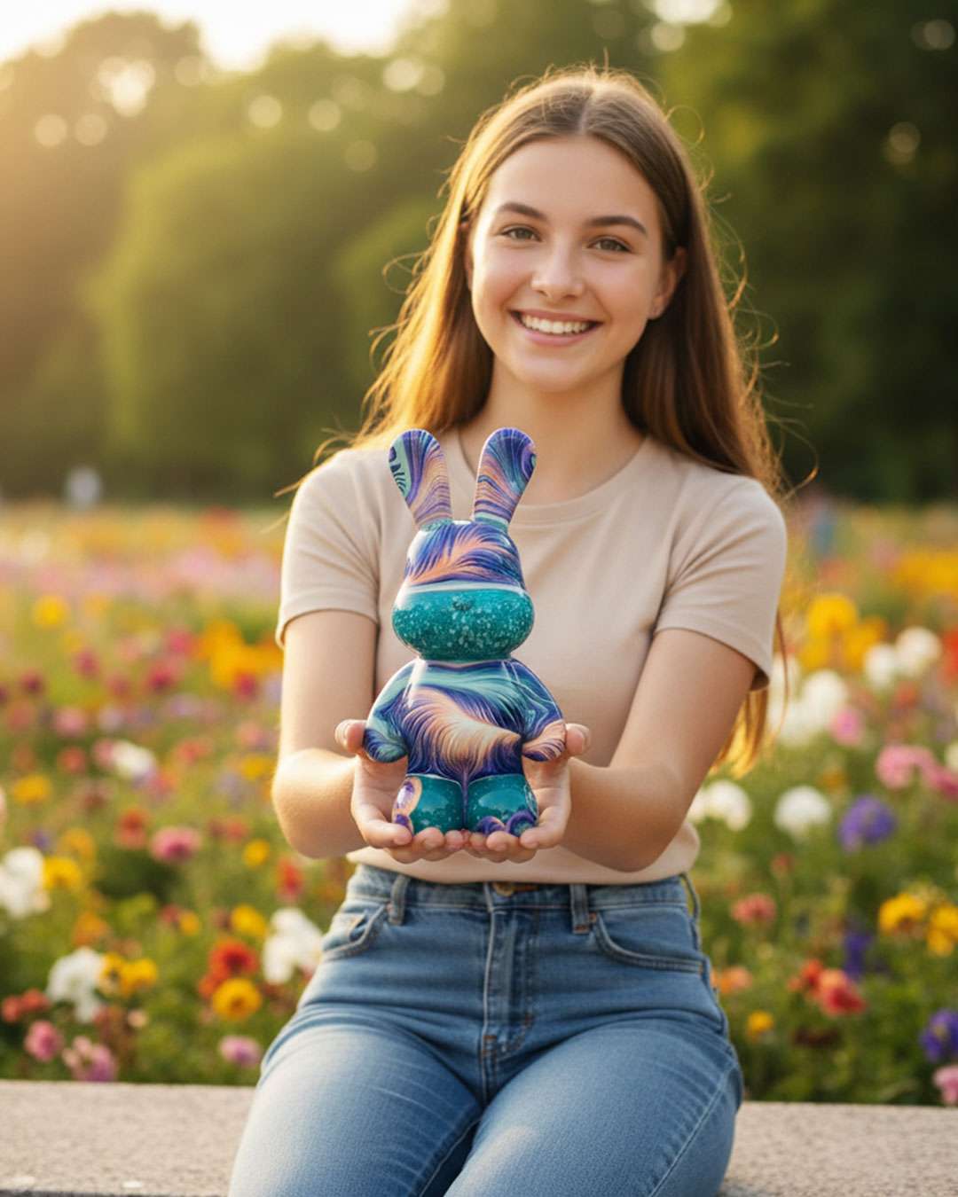 Complete Acrylic Paint DIY Set (23 cm) Cool Bunny – Sky Citrus