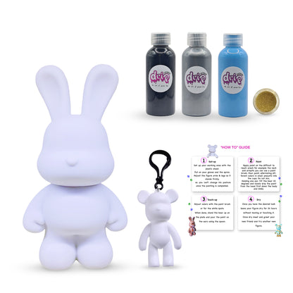 Complete Acrylic Paint DIY Set (23 cm) Bunny – Shimmer and Shine