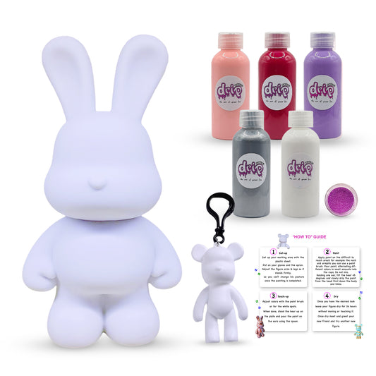Complete Acrylic Paint DIY Set (33 cm) Bunny – Berry Sorbet