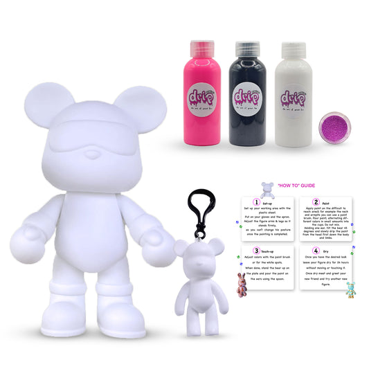 Complete Acrylic Paint DIY Set (23 cm) Cool Bear – Neon Noir