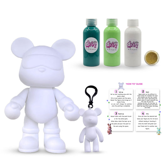 Complete Acrylic Paint DIY Set (23 cm) Cool Bear – Seafoam Dream
