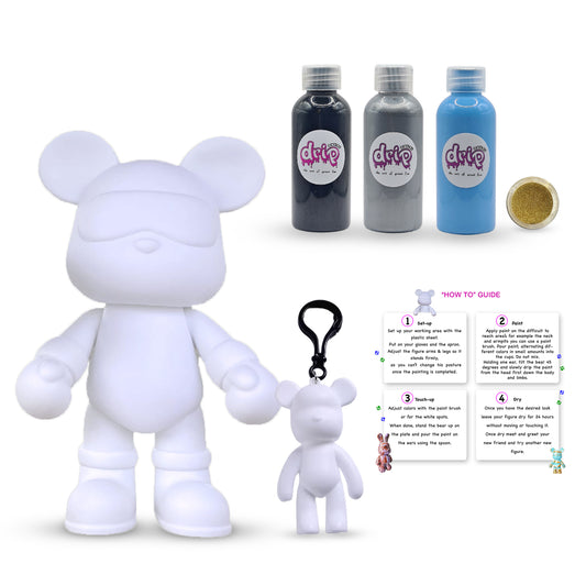 Complete Acrylic Paint DIY Set (23 cm) Cool Bear – Starlight Sky