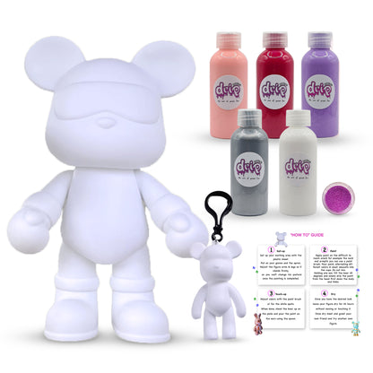 Complete Acrylic Paint DIY Set (33 cm) Cool Bear – Aurora Glow