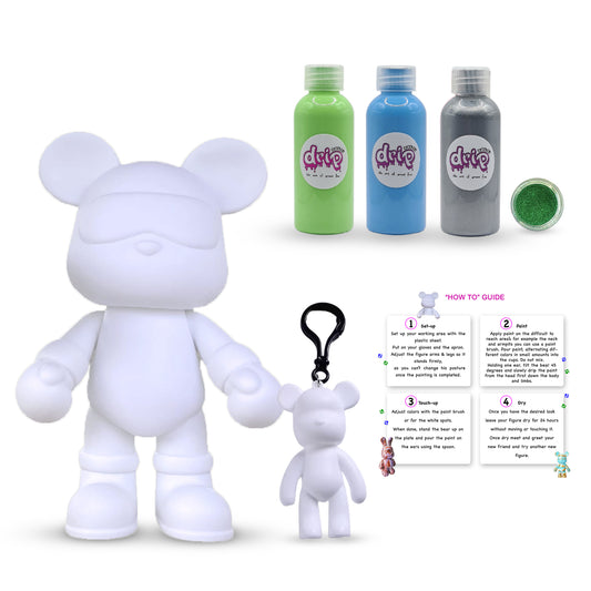 Cool Bear DIY Piggy Bank Kit 23cm in Crystal Breeze color – fun arts and crafts activity for kids and adults