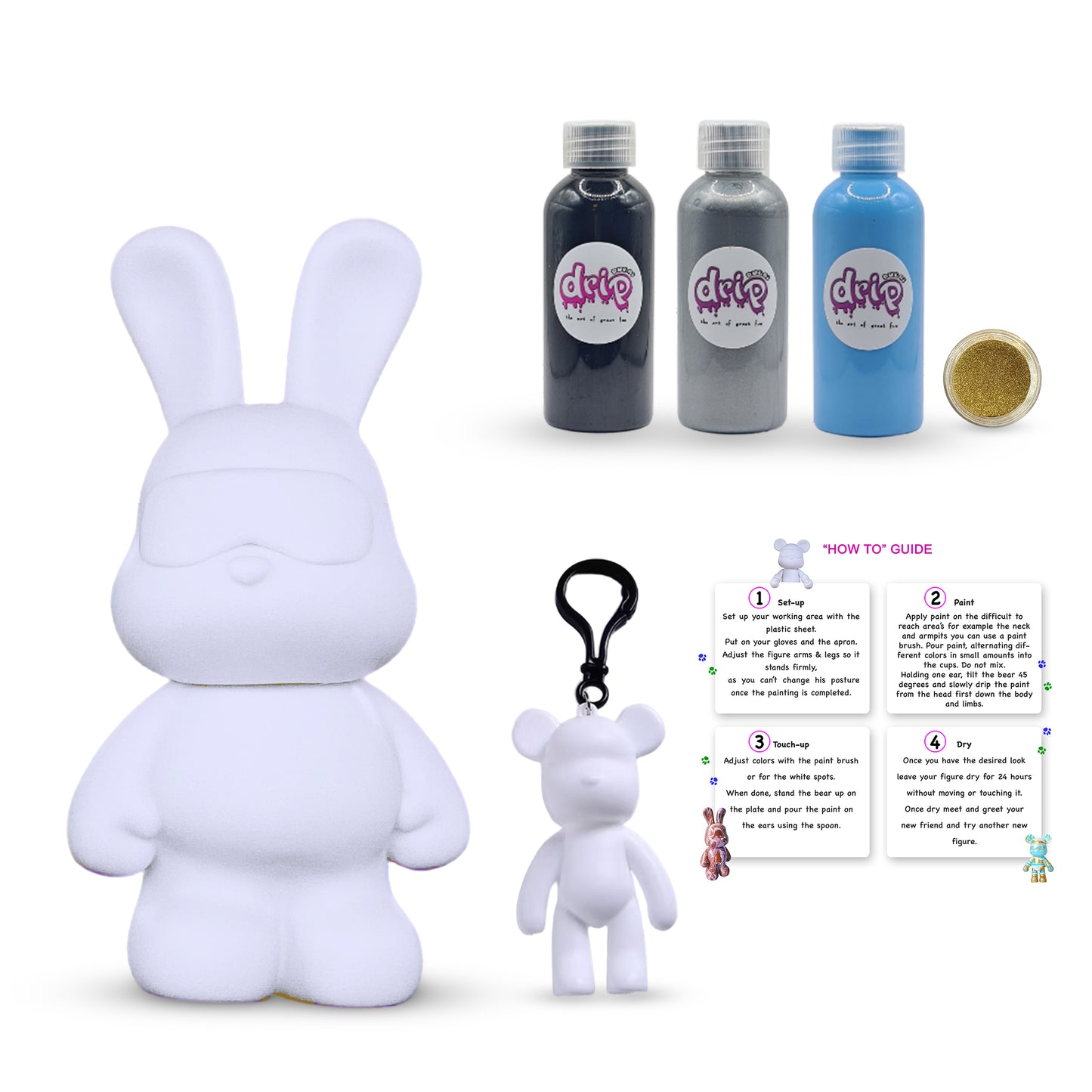 Complete Acrylic Paint DIY Set (23 cm) Cool Bunny – Royal Velvet