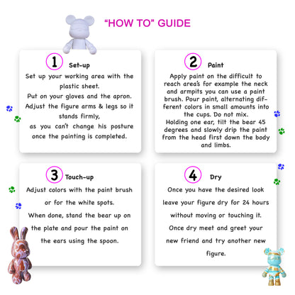 DIY BEAR Figurine - PVC White Blank Mold Ornament